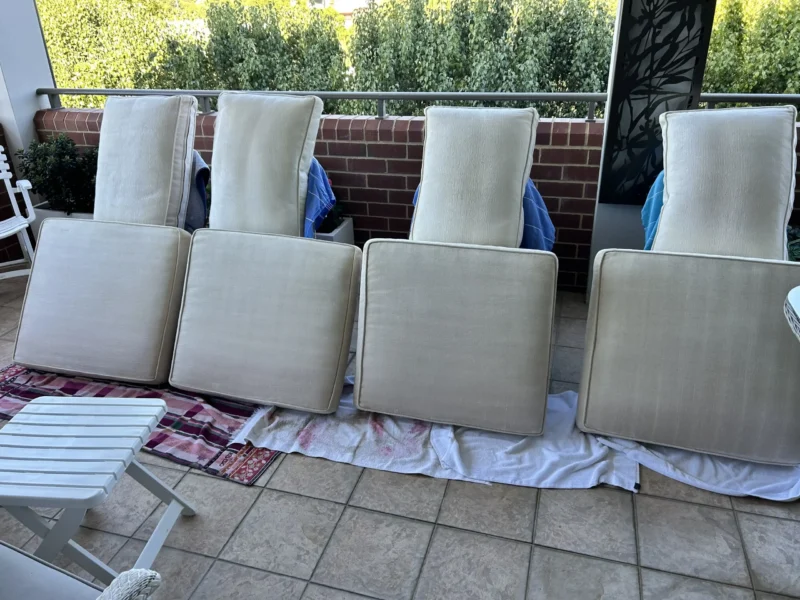 uphostery drying out on patio